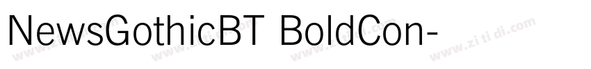 NewsGothicBT BoldCon字体转换